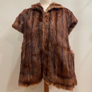 Vintage Evans Custom Studio Brown Mink Fur Capelet c1960s